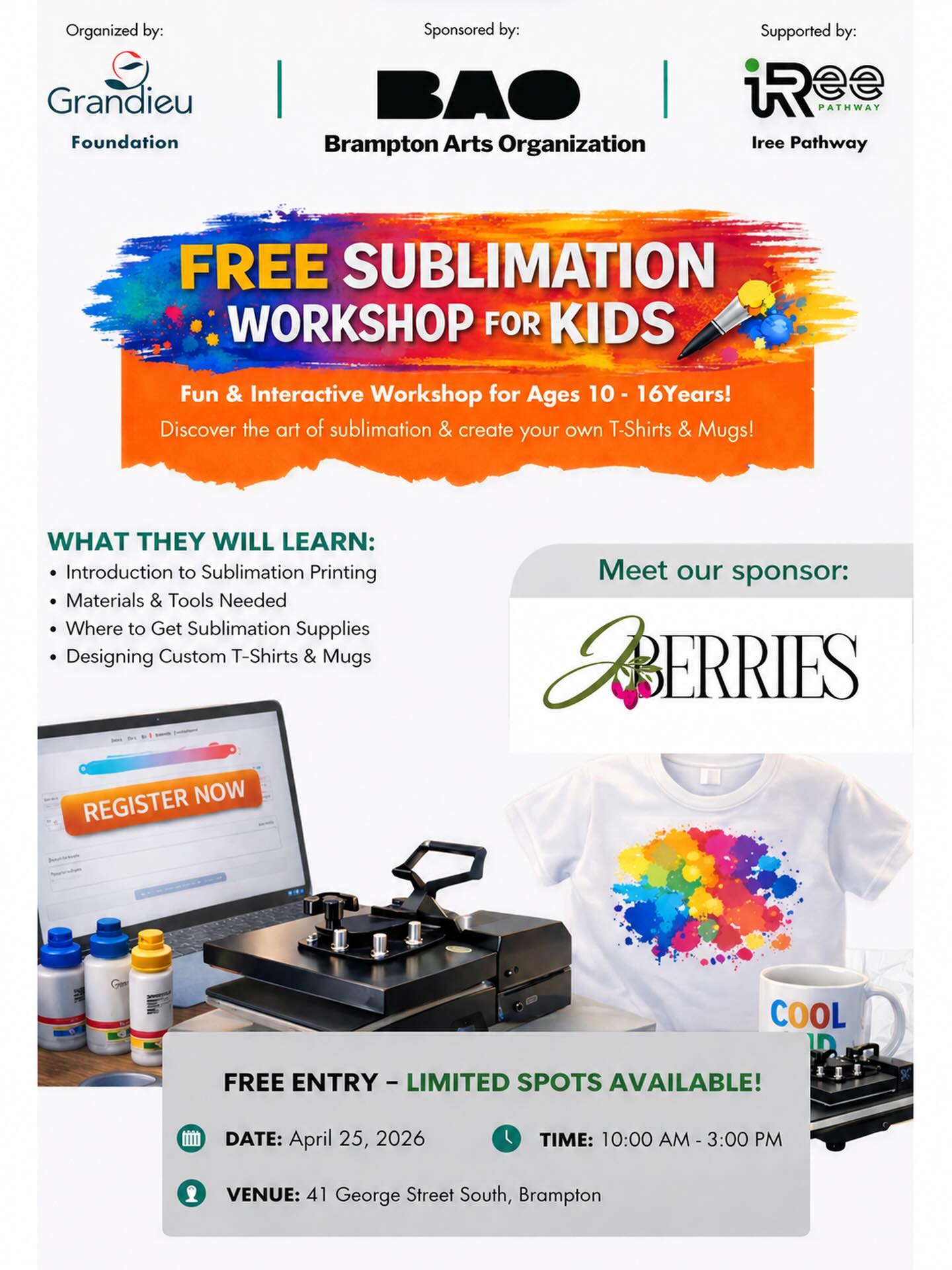 Free Sublimation Workshop For Kids